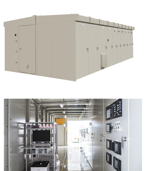 全天候型シェルター受変電設備